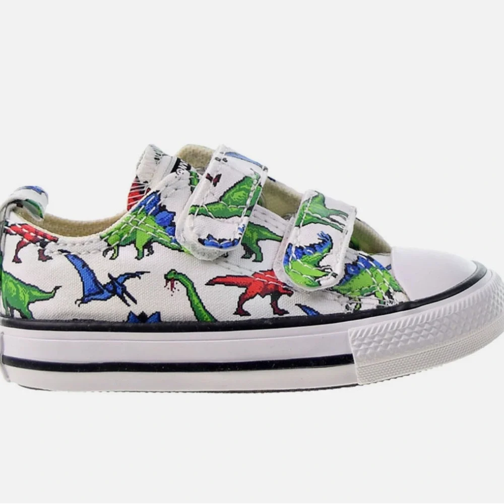 Converse Chuck Taylor All Star 2V Strap Ox Toddlers' Shoes White-Green 770166F